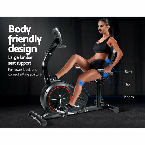 Everfit Magnetic Recumbent Exercise Bike Fitness Trainer Home Gym