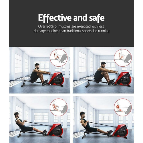 Everfit Rowing Machine Rower Elastic Rope Resistance Fitness Home